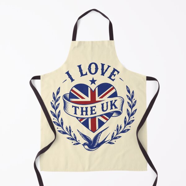 Item preview, I Love the UK Vintage Union Flag Heart designed and sold by 89shirts.