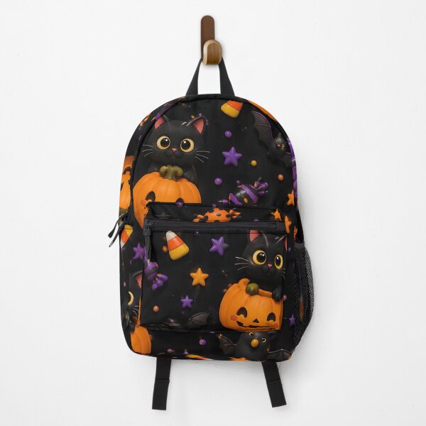 Item preview, Cute Black Cat & Pumpkin Halloween Pattern designed and sold by TinyWeird.