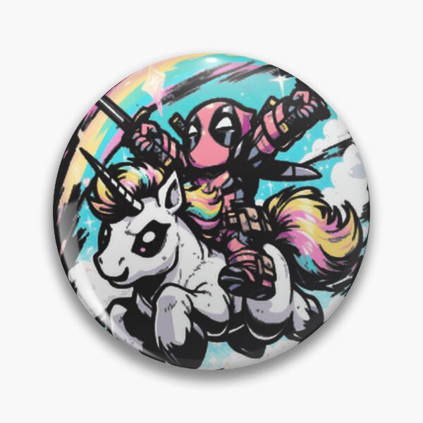 Item preview, Deadpool Riding Rainbow Unicorn Fan Art ⭐⭐⭐⭐⭐ designed and sold by NewVision-Shop.