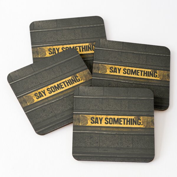Item preview, Say Something Urban Photography Aesthetic Grunge Art Print Poster designed and sold by Sulco Design.