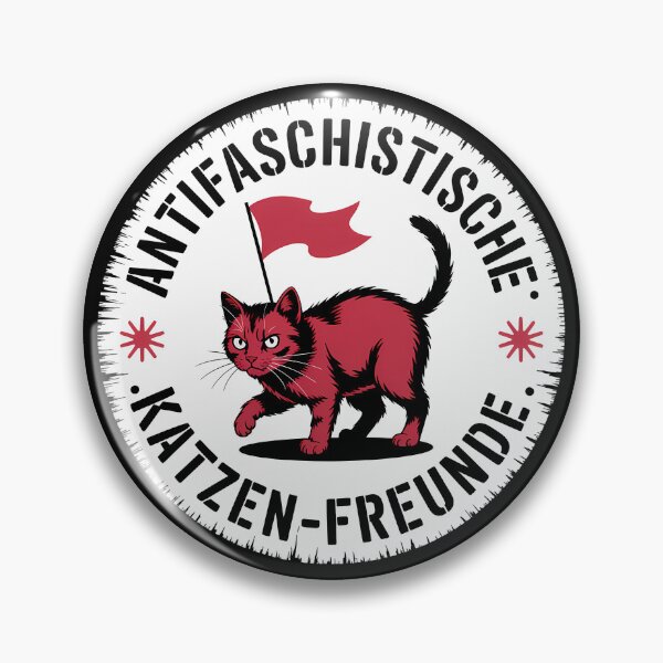 Item preview, Antifaschistische Katzen Freunde - Linke Antifaschismus Merch designed and sold by LoFizzy.