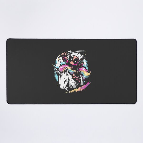 Item preview, Deadpool Riding Rainbow Unicorn Katana Art ⭐⭐⭐⭐⭐ designed and sold by NewVision-Shop.