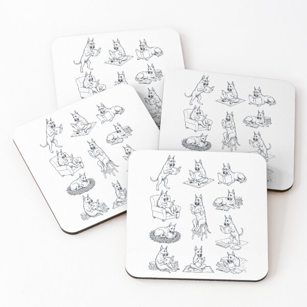 Item preview, Vintage Great Dane Book Reader Reading Dog Lover designed and sold by dian-rody-crest.