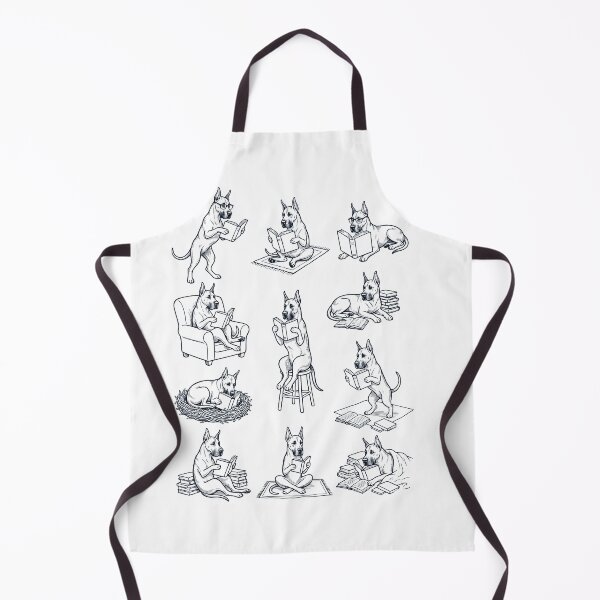 Item preview, Vintage Great Dane Book Reader Reading Dog Lover designed and sold by dian-rody-crest.