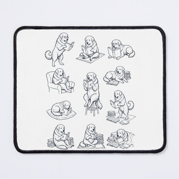 Item preview, Vintage Great Pyrenees Book Reader Reading Dog Lover designed and sold by dian-rody-crest.