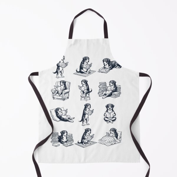 Item preview, Vintage Greater Swiss Mountain Dog Book Reader Reading Dog Lover designed and sold by dian-rody-crest.