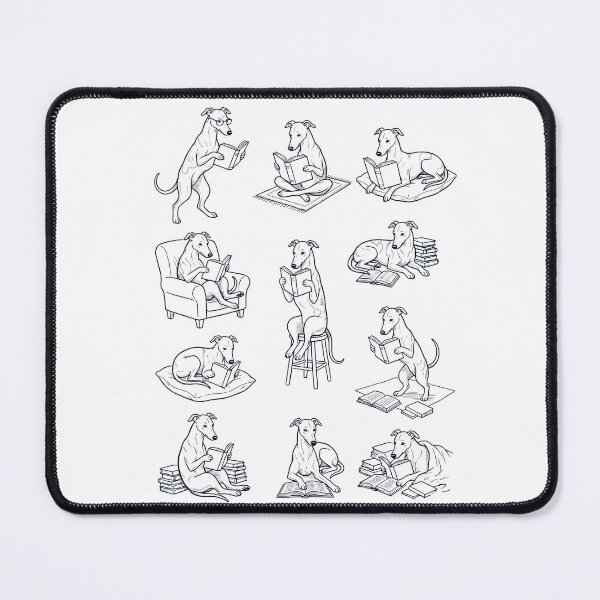 Item preview, Vintage Greyhound Book Reader Reading Dog Lover designed and sold by dian-rody-crest.