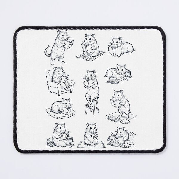 Item preview, Vintage Hamster Book Reader Reading Animal Lover designed and sold by dian-rody-crest.