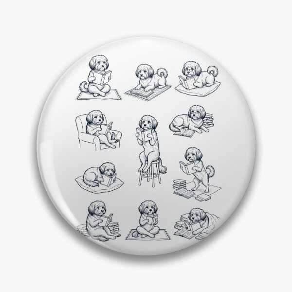 Item preview, Vintage Havanese Book Reader Reading Dog Lover designed and sold by dian-rody-crest.