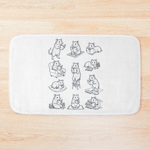 Item preview, Vintage Hamster Book Reader Reading Animal Lover designed and sold by dian-rody-crest.