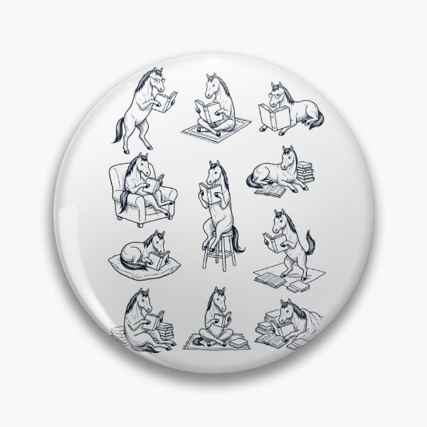Item preview, Vintage Horse Book Reader Reading Animal Lover designed and sold by dian-rody-crest.