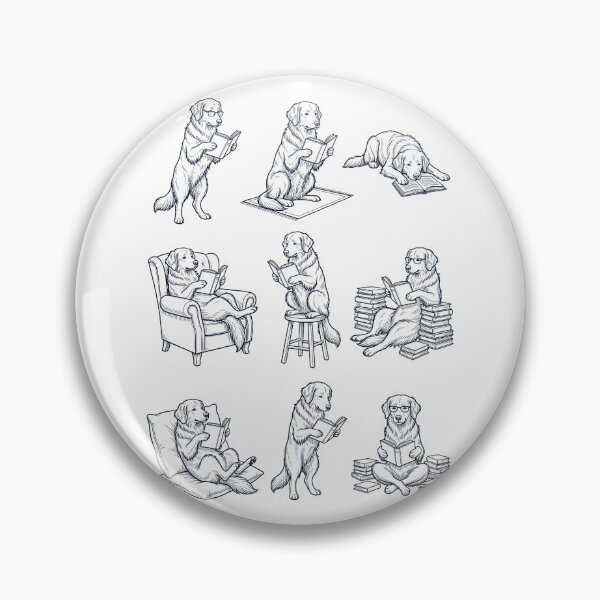 Item preview, Vintage Hovawart Book Reader Reading Dog Lover designed and sold by dian-rody-crest.