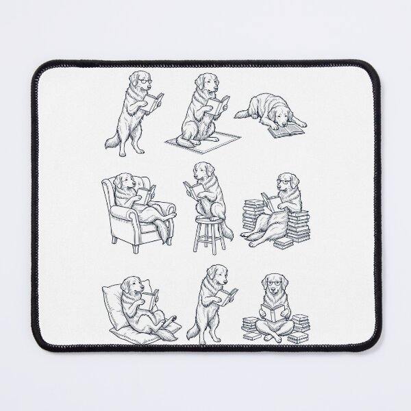 Item preview, Vintage Hovawart Book Reader Reading Dog Lover designed and sold by dian-rody-crest.
