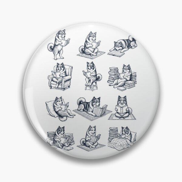 Item preview, Vintage Icelandic Sheepdog Book Reader Reading Dog Lover designed and sold by dian-rody-crest.