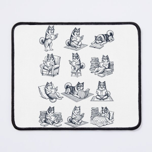 Item preview, Vintage Icelandic Sheepdog Book Reader Reading Dog Lover designed and sold by dian-rody-crest.