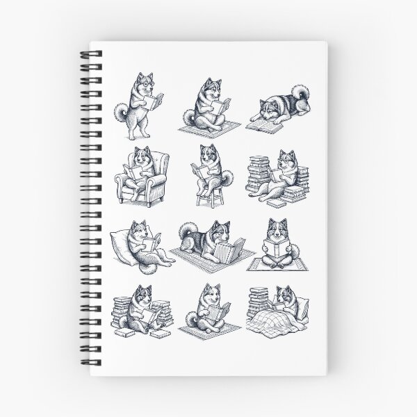 Item preview, Vintage Icelandic Sheepdog Book Reader Reading Dog Lover designed and sold by dian-rody-crest.