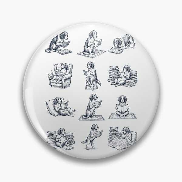 Item preview, Vintage Irish Red And White Setter Book Reader Reading Dog Lover designed and sold by dian-rody-crest.