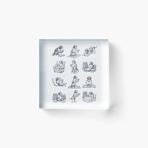 Item preview, Vintage Irish Red And White Setter Book Reader Reading Dog Lover designed and sold by dian-rody-crest.
