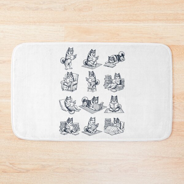 Item preview, Vintage Icelandic Sheepdog Book Reader Reading Dog Lover designed and sold by dian-rody-crest.