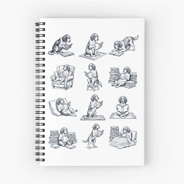 Item preview, Vintage Irish Red And White Setter Book Reader Reading Dog Lover designed and sold by dian-rody-crest.