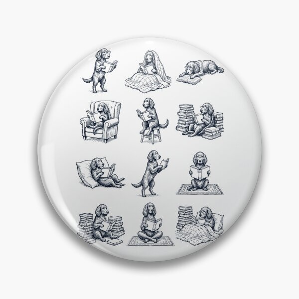 Item preview, Vintage Irish Setter Book Reader Reading Dog Lover designed and sold by dian-rody-crest.