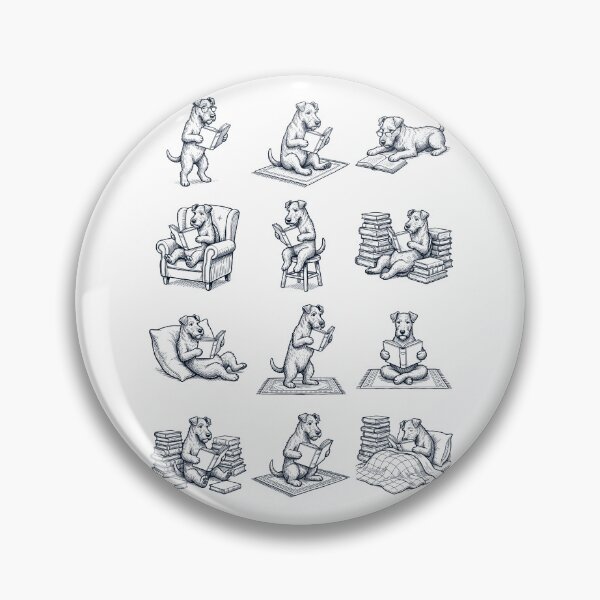 Item preview, Vintage Irish Terrier Book Reader Reading Dog Lover designed and sold by dian-rody-crest.