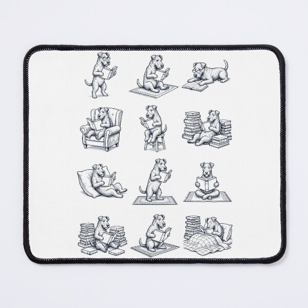 Item preview, Vintage Irish Terrier Book Reader Reading Dog Lover designed and sold by dian-rody-crest.
