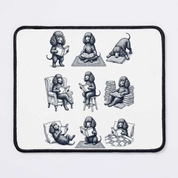 Item preview, Vintage Irish Water Spaniel Book Reader Reading Dog Lover designed and sold by dian-rody-crest.
