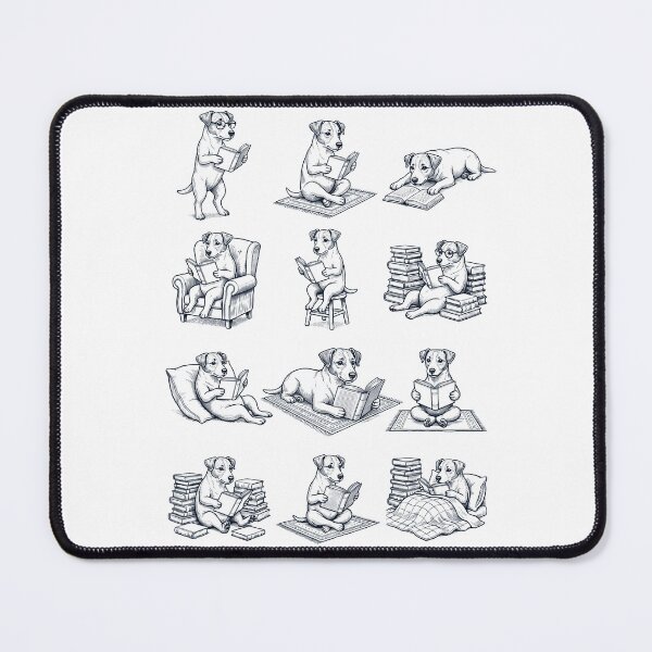 Item preview, Vintage Jack Russell Terrier Book Reader Reading Dog Lover designed and sold by dian-rody-crest.