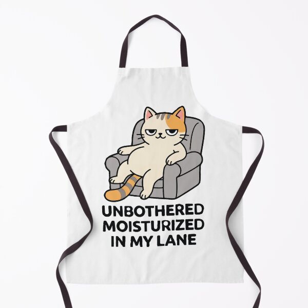 Item preview, Unbothered Moisturized In My Lane Funny Chill Cat designed and sold by AmberlightArt.