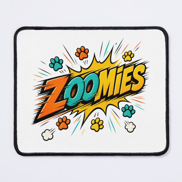 Item preview, Zoomies Funny Dog Comic Pop Art designed and sold by MOSIDRIP™.
