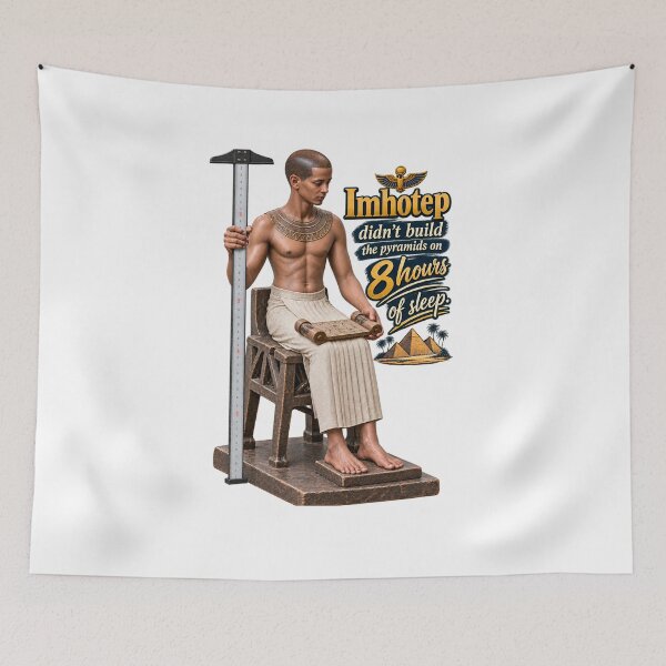 Item preview, Imhotep Didn't Build The Pyramids On 8 Hours Of Sleep designed and sold by TuyaArts.
