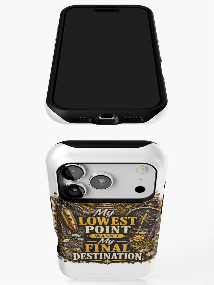 Thumbnail 3 of 4, iPhone Case, Lowest Point Not Final Destination designed and sold by RabbitHoleAtKs.