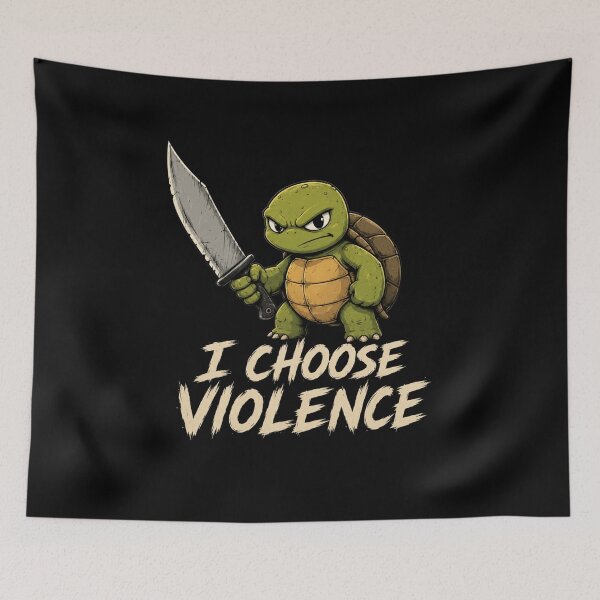 Item preview, I Choose Violence Turtle  designed and sold by TheEndDesign.