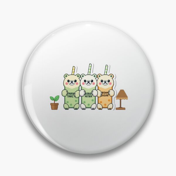 Item preview, Pixel Boba Bear Trio designed and sold by One More Run.