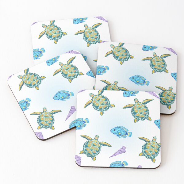Item preview, Colorful turtle and fish Pattern designed and sold by Marietna2110.