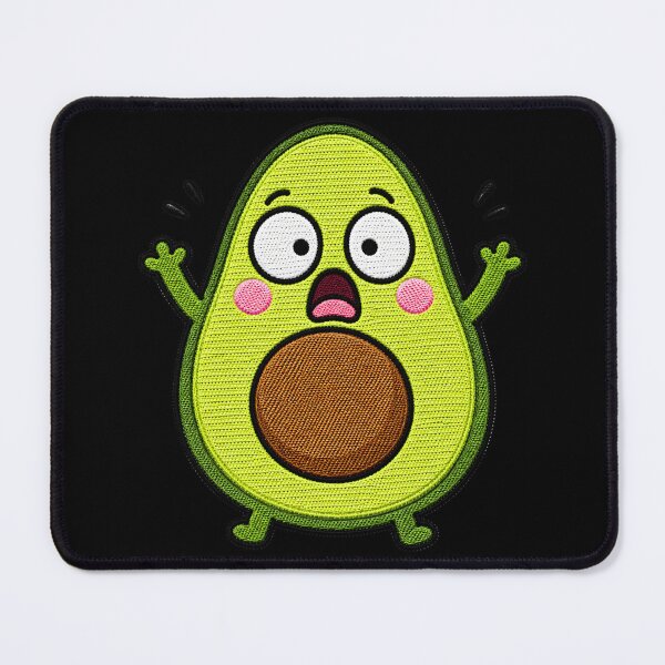Item preview, Shocked Avocado Kawaii Embroidery Patch Illustration designed and sold by ColorSplash123.