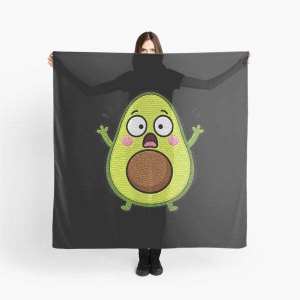Item preview, Shocked Avocado Kawaii Embroidery Patch Illustration designed and sold by ColorSplash123.
