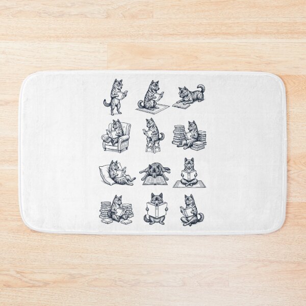 Item preview, Vintage Kai Ken Book Reader Reading Dog Lover designed and sold by dian-rody-crest.