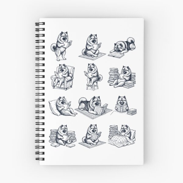 Item preview, Vintage Keeshond Book Reader Reading Dog Lover designed and sold by dian-rody-crest.