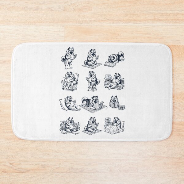 Item preview, Vintage Keeshond Book Reader Reading Dog Lover designed and sold by dian-rody-crest.