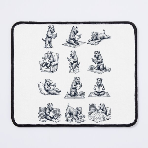 Item preview, Vintage Kerry Blue Terrier Book Reader Reading Dog Lover designed and sold by dian-rody-crest.