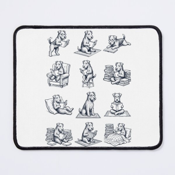 Item preview, Vintage Lakeland Terrier Book Reader Reading Dog Lover designed and sold by dian-rody-crest.