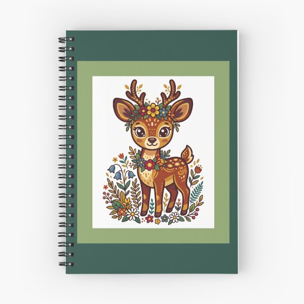 Item preview, Gentle Deer with Flowers designed and sold by amusefullife.