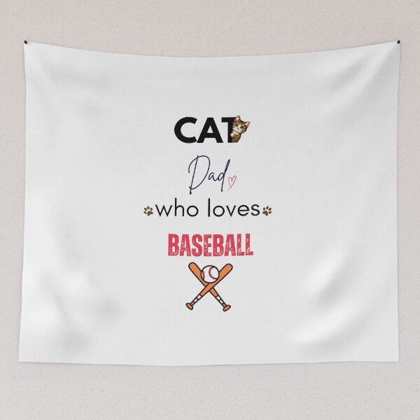 Item preview, Cat Dad Who Loves Baseball designed and sold by PawFitt.