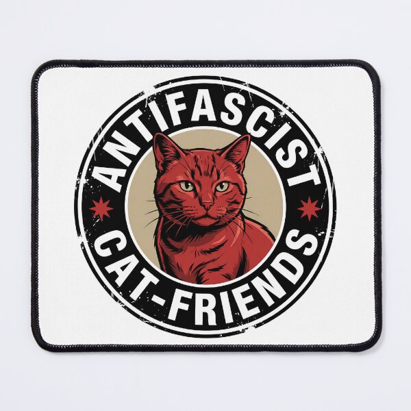 Item preview, Antifascist Cat Friends - Leftist Antifascism Merch designed and sold by LoFizzy.