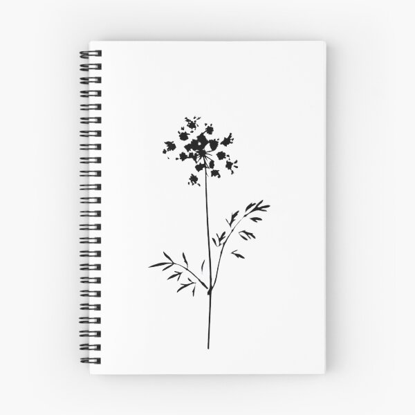 Item preview, Black Queen Anne’s Lace Botanical Silhouette Wildflower Art designed and sold by The Snarky Ph.D.: A Study in Botanicals .