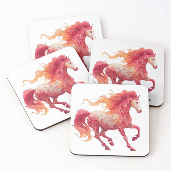 Item preview, Majestic Fire Horse Watercolor Running Stallion Art designed and sold by KLSRAJ.