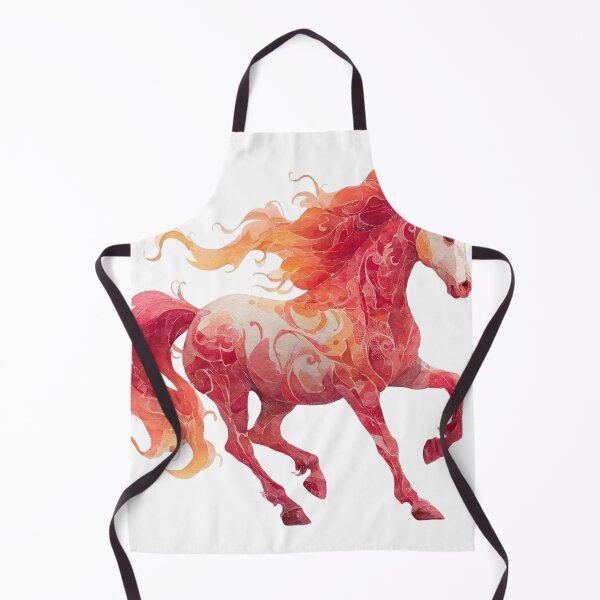 Item preview, Majestic Fire Horse Watercolor Running Stallion Art designed and sold by KLSRAJ.