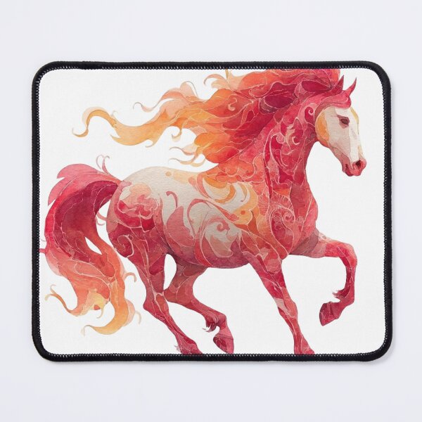 Item preview, Majestic Fire Horse Watercolor Running Stallion Art designed and sold by KLSRAJ.